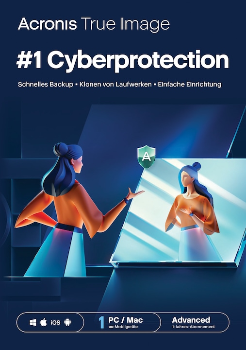 Produktbild Acronis Cyber Protect Home Office Advanced (1 User, 1 Geräte/User, 12 Monate)