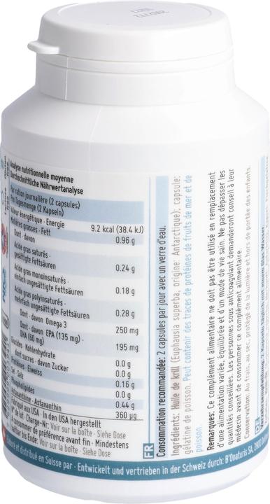 Nutritional values and ingredients B'Onaturis Nova Krill (120 Piece, Capsules, 60 g)