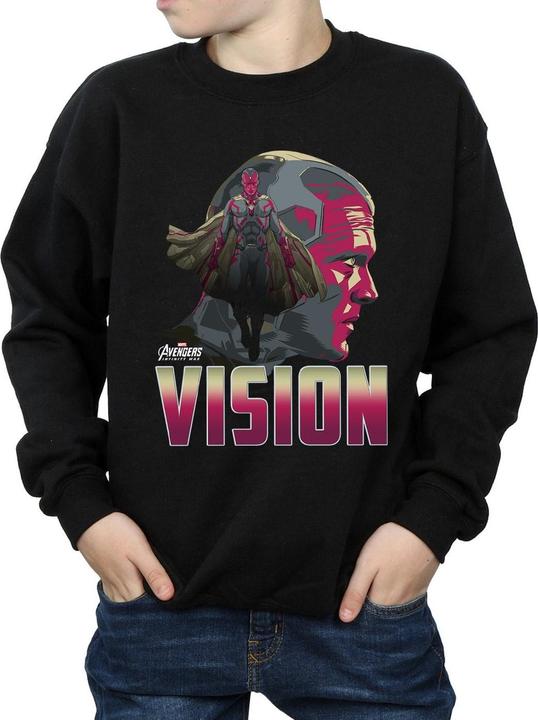Actual product image Boys Avengers Infinity War Vision Character Sweatshirt (152, 158)