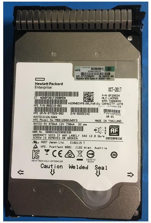 Produktbild HPE E HDD, 3.5Inch, SAS, /s to ProLiant DL380 G10 (12 TB, 3.5")