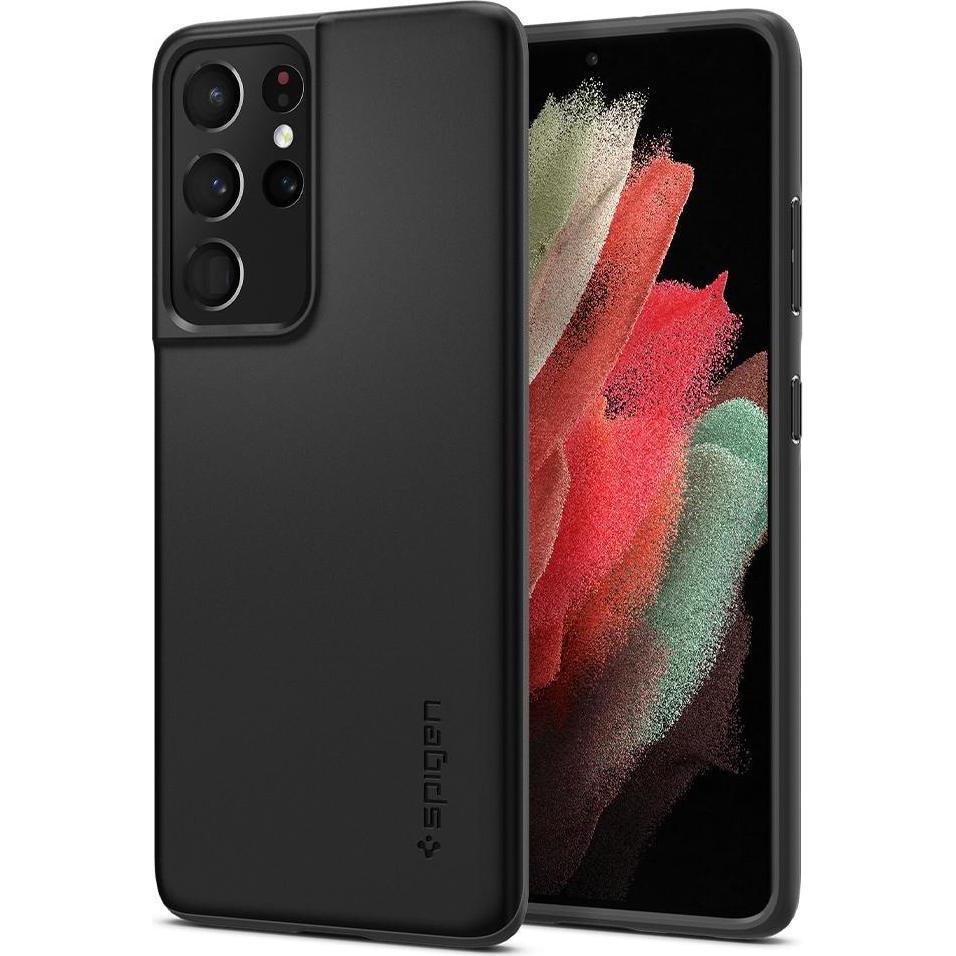 Spigen Thin Fit (Samsung Galaxy S21 Ultra 5G), Smartphone Hülle, Schwarz
