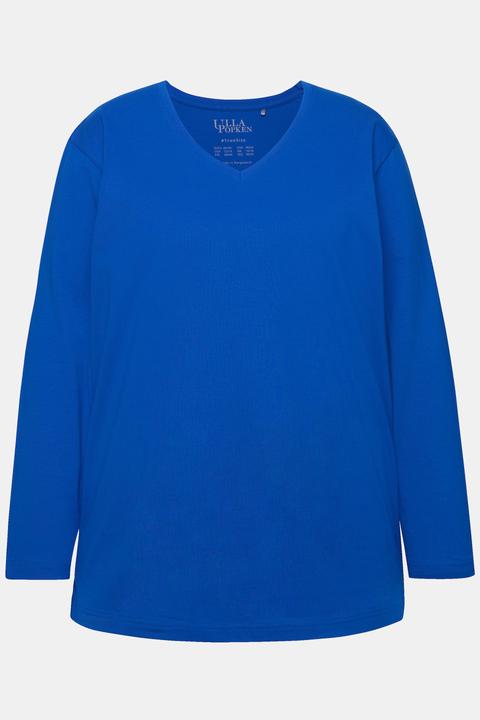 Image du produit Ulla Popken Shirt V, basic relaxed, manches longues (62)