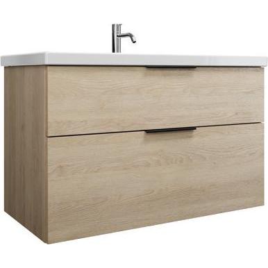 burgbad, Badmöbelset, Eqio Keramik-Waschtisch inklusive Waschtischunterschrank, Breite 1030 mm