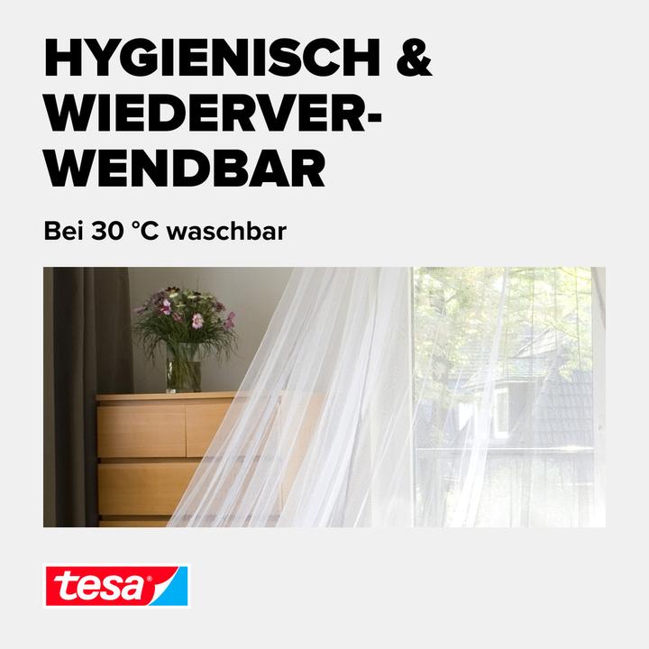 Produktbild tesa Insektenschutz COMFORT, Moskitonetz für Doppelbetten (1250 x 250 cm)