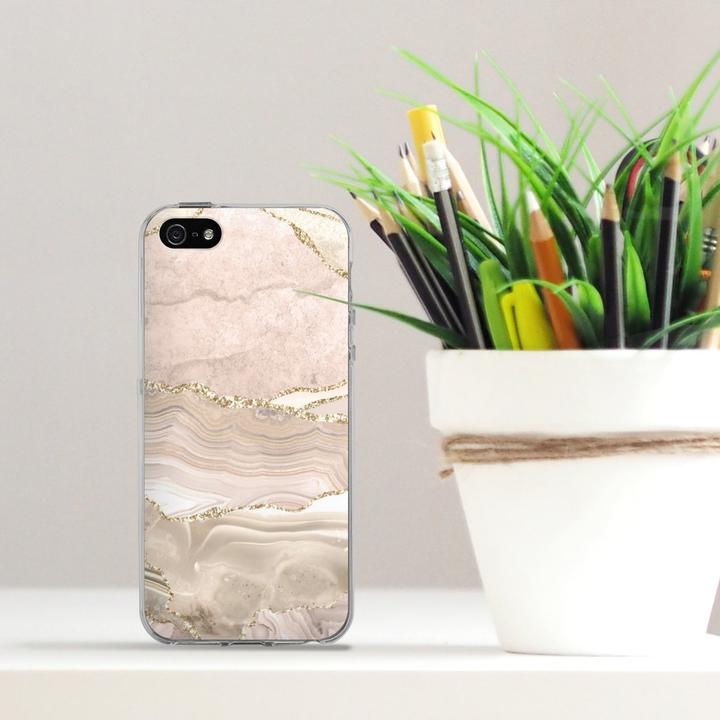 Produktbild DeinDesign Silikon Hülle für Apple iPhone 5s Handyhülle Case Smartphone Schutzhülle Glitzer Look Marmor Utart (Apple iPhone 5s)