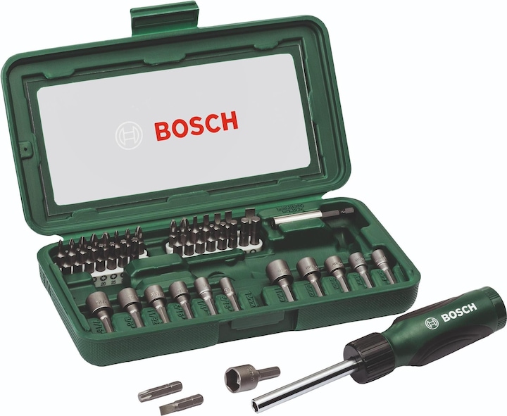 Produktbild Bosch Zubehör Titan-Schraubendreher-Set 46 Stück(e) (Innensechsrund TX M10, Innensechsrund TX M15, Innensechsrund TX M20, Innensechsrund TX M30, Kreuz Phillips PH M1, Kreuz Phillips PH M2, Innensechsrund TX M27, Innensechsrund TX M40, Kreuz Phillips PH M0, Kreuz Pozidriv PZ M1, Kreuz Pozidriv PZ M3, Kreuz Pozidriv PZ M0, Sechskant (hexagonal) M2)