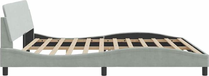 Produktbild vidaXL Bettgestell mit Kopfteil Samt (200 x 200 cm)