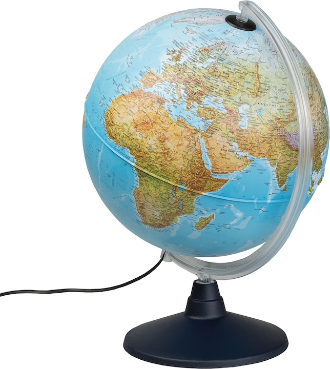 Actual product image Idena Glow globe earth w. 2 map pictures, Ø30cm (30 cm)