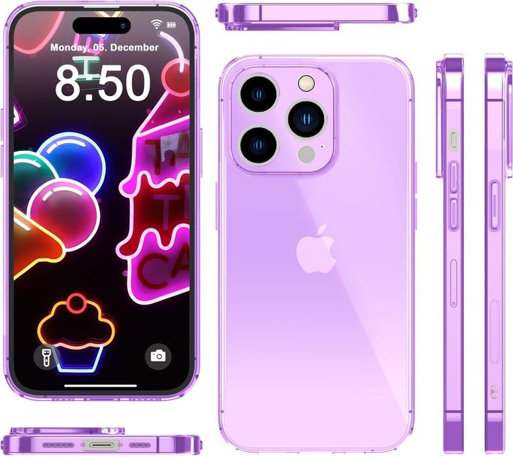 Produktbild Nalia Klar Transparente Neon Silikon Hülle (Apple iPhone 14 Pro Max)