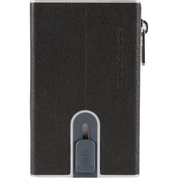 Piquadro, Uomini, Portafoglio, Leather Card Holder, Square Sliding System, PP5585B3R, Nero