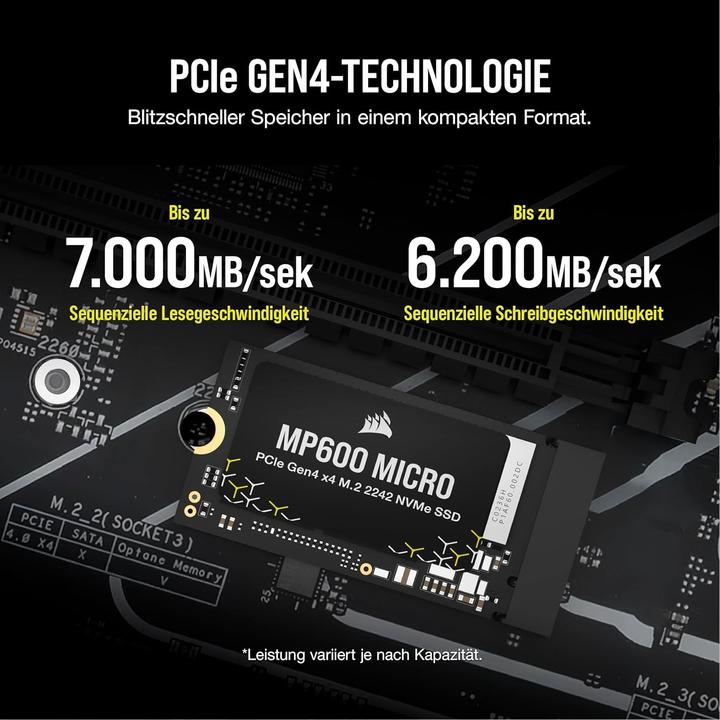 Produktbild Corsair MP600 Micro (1000 GB, M.2 2242)