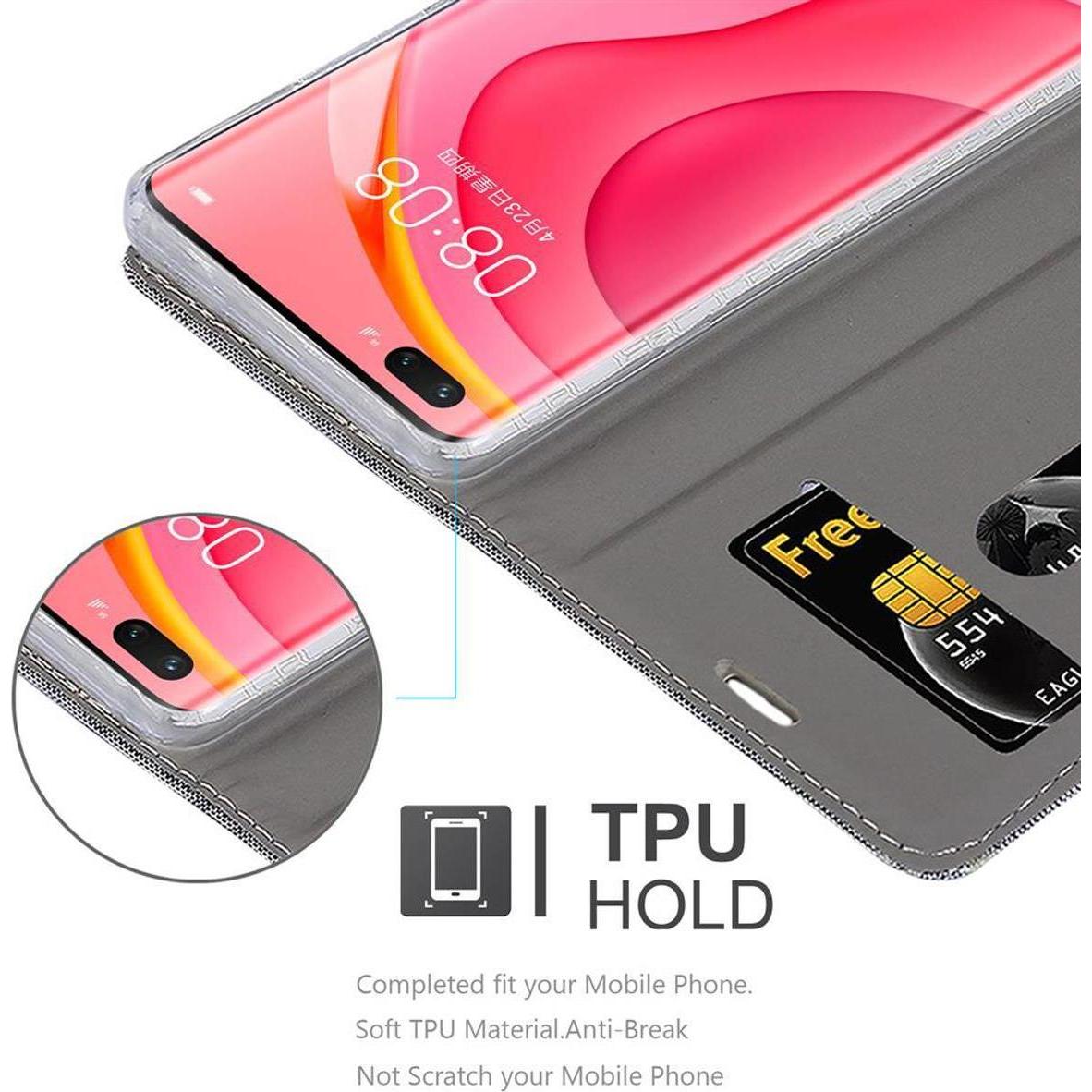 Thumbnail - Cadorabo Jeans Optik (Huawei Nova 7 Pro 5G), Smartphone Hülle, Grau, Braun