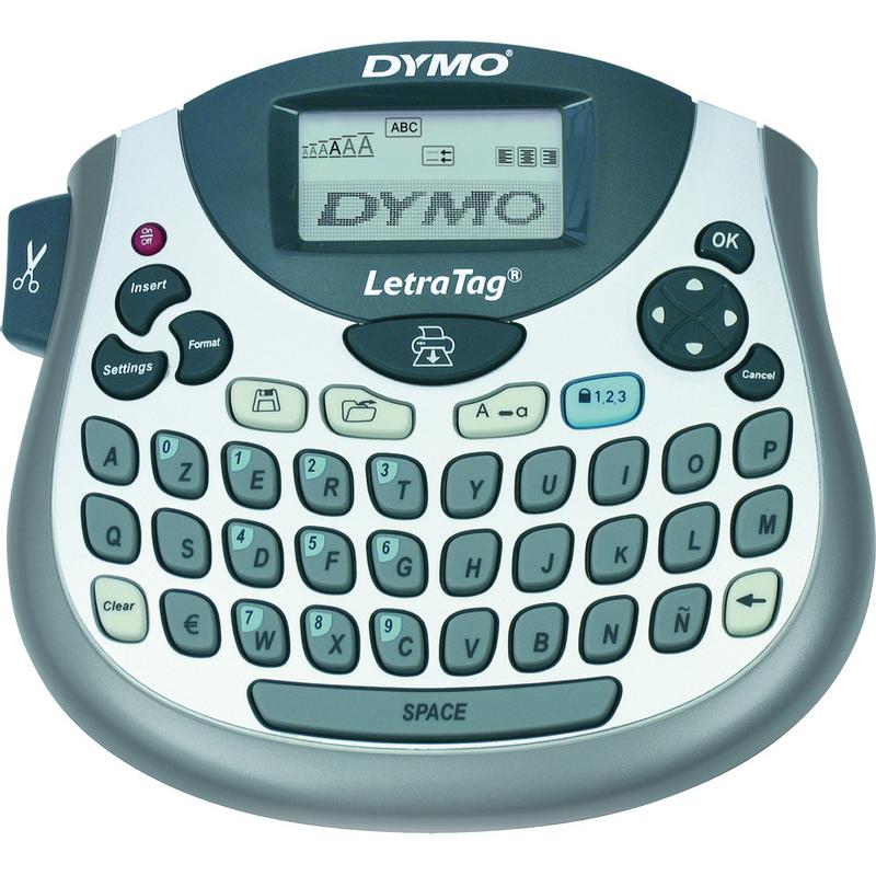 Dymo LetraTag LT-100T Tischgerät AZERTY-Tastatur, Beschriftungsgerät, Silber
