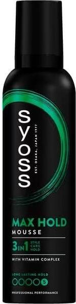 Syoss 6er Pack - Haarschaum 3in1 mit Vitaminkomplex - Max Hold - 250ml (Mousse coiffante, 250 ml)