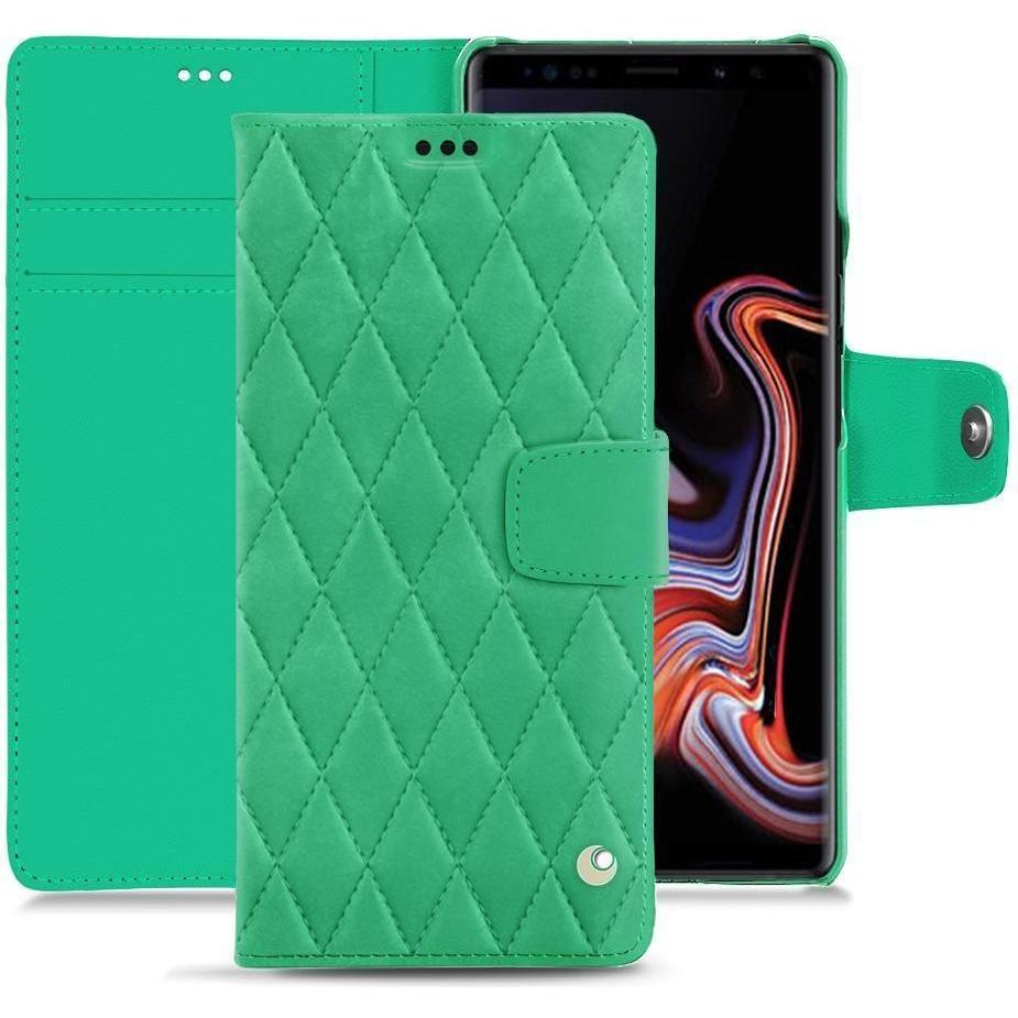Noreve Lederschutzhülle Wallet (Samsung Galaxy Note 9), Smartphone Hülle, Grün