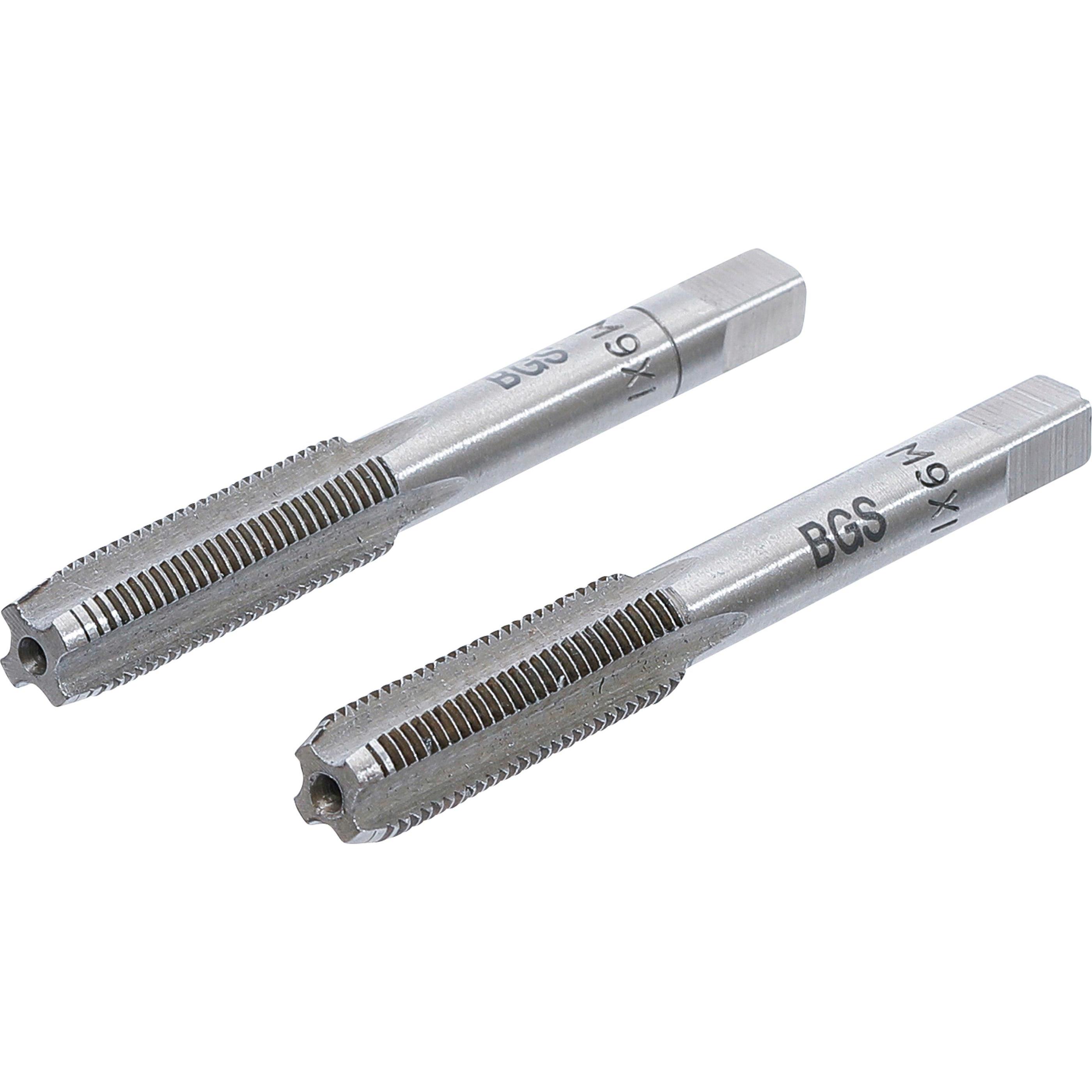 BGS, Gewindeschneider + Gewindebohrer, Gewindebohrer Vor- und Fertigschneider M9 x 1,0 mm 2-tlg.