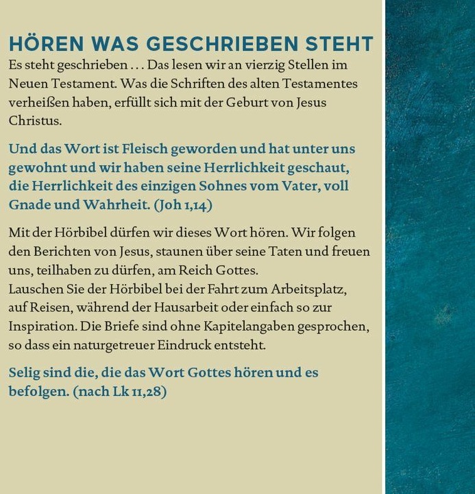 Produktbild Die Hörbibel - Einheitsübersetzung (Verlag Katholisches Bibelwerk GmbH, Domradio.DE, Ariane Jacobi, Narciandi, Deutsch)