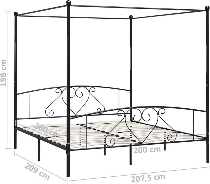 Produktbild vidaXL Bettgestell (200 x 200 cm)