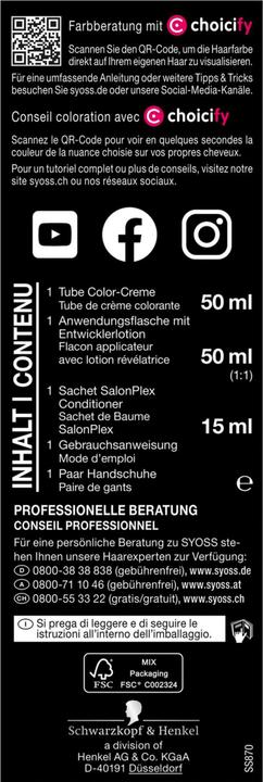 Actual product image Syoss Permanent Colour 8 7 Honey Blonde (8-7 Honey blonde)