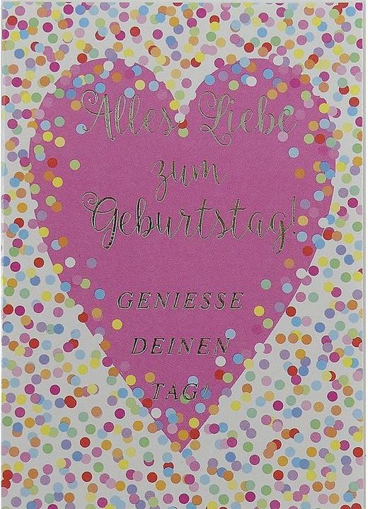 Actual product image ABC Birthday card heart 7 x 10 cm (1 pcs.)