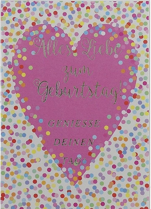 Produktbild ABC Geburtstagskarte Herz 7 x 10 cm (1 Stk.)