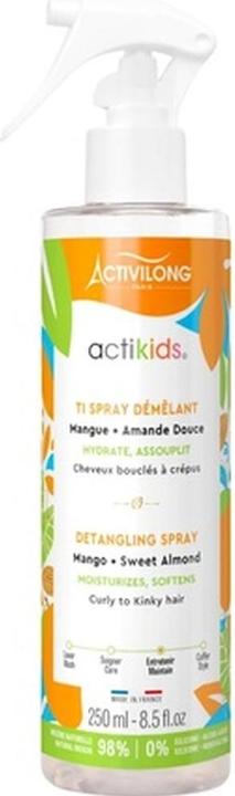 Actual product image Activilong Actikids Hair Detangling Spray Mango and Sweet Almond - No Rinse