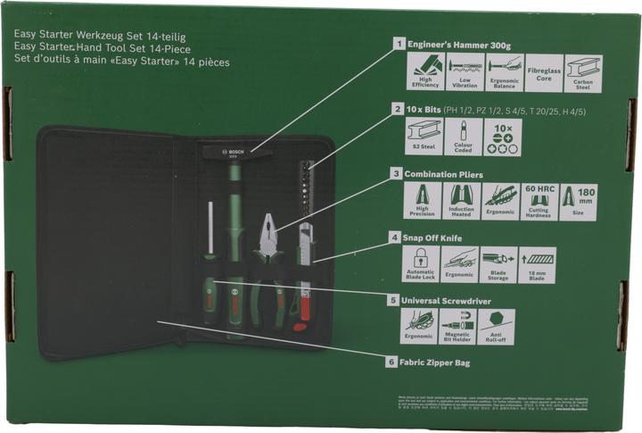 Actual product image Bosch Home & Garden Easy Starter Tool Set 14-piece (14 pieces)