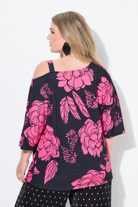 Image du produit Miamoda T-shirt oversize, motif à fleur, découpe à l'épaule (58)