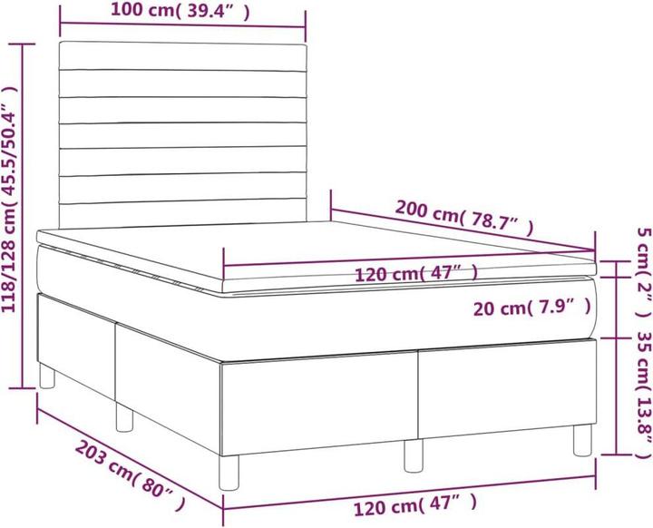 Actual product image vidaXL Camill (120 x 200 cm)