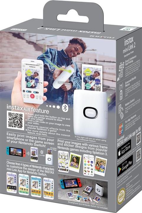 Actual product image Fujifilm Fuji - Instax Mini Link 2 Clay White - Special Edition