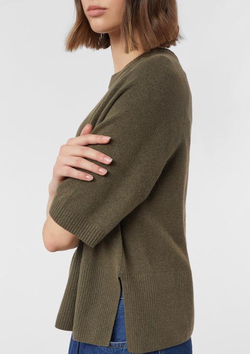 Immagine prodotto Comma Strickpullover Lässiger Cashmere Touch Baumwollmix-Strickpullover mit verlängertem Kurzarm (M)