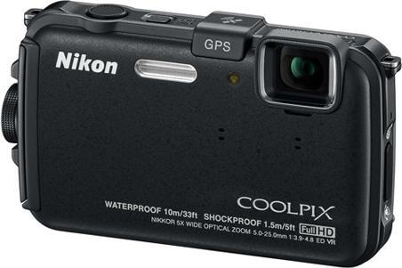 Nikon Coolpix AW100, 16MP, Waterproof, 5x Zoom, Black (1/2,3'')