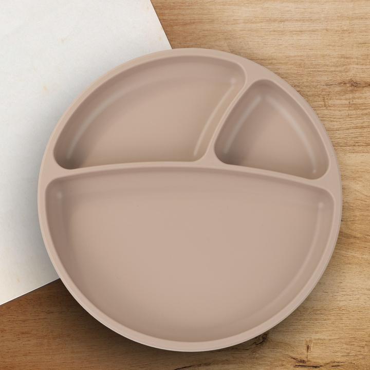 Image du produit Minikoioi stay-put suction divided plate, Bubble Beige, 101050008