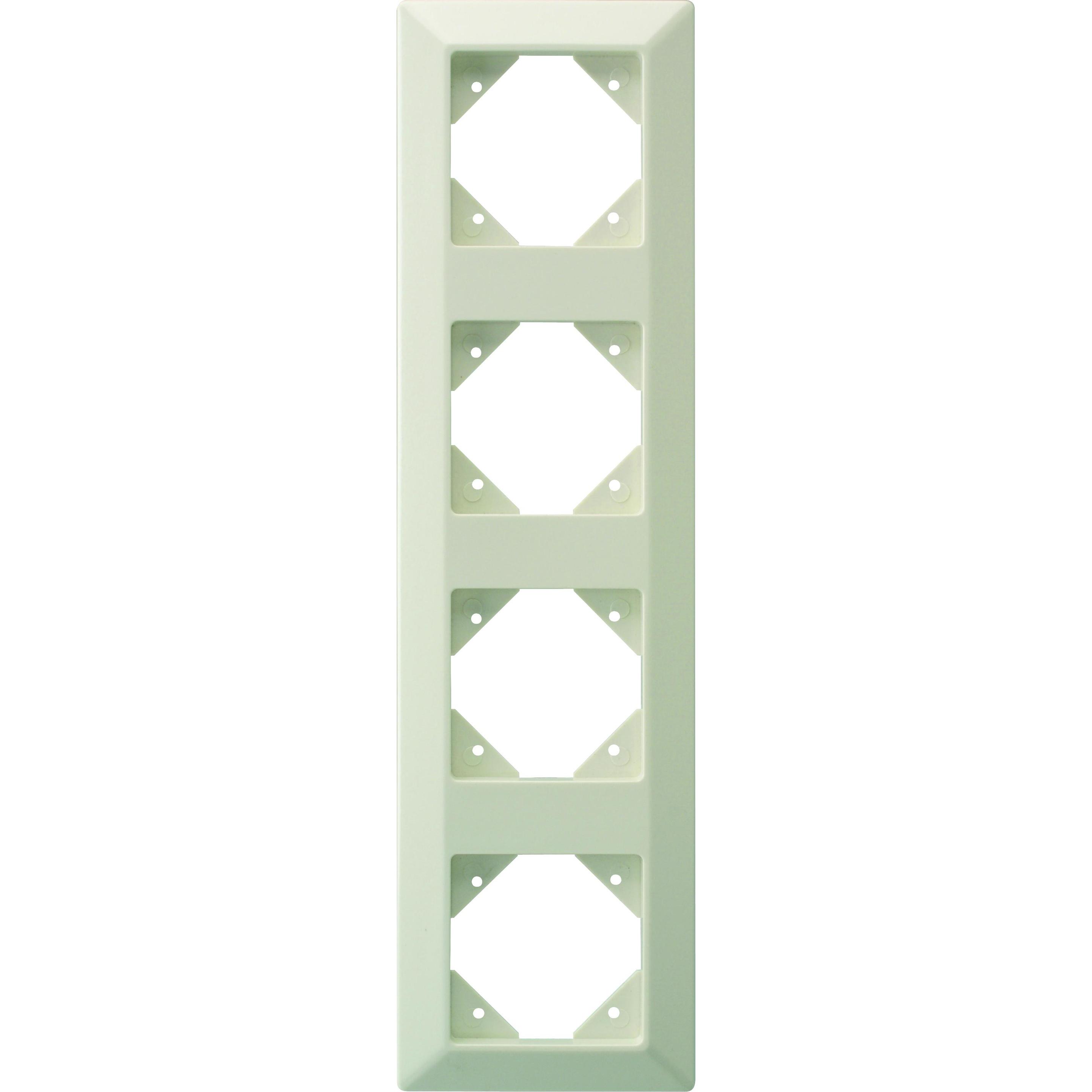 REV, Zubehör Schalterprogramm, Düwi Standard Quadro Rahmen 4-fach cremeweiss AL