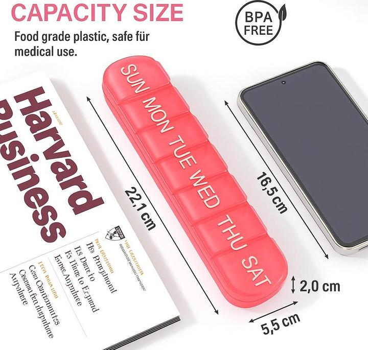 Actual product image Cbx Tablettenbox 7 Tage – Wochen Pillendose mit grosser Kapazität