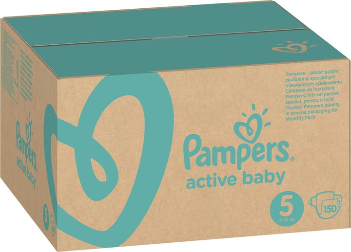 Actual product image Pampers Active Baby (Size 5, Monthly box, 150 Piece)