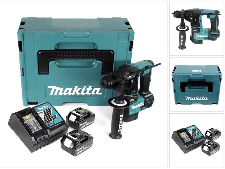 Produktbild Makita DHR 171 RGJ Akku Bohrhammer 1,2J 18V Brushless SDS Plus + 2x Akku 6,0Ah + Ladegerät + Makpac