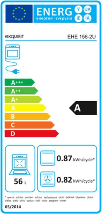 Energie-Label Exquisit EHE156-2.1U-Set
