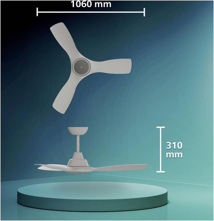 Produktbild Philips Ventilator mit festen Flügeln und LED-Beleuchtung (50 dB)