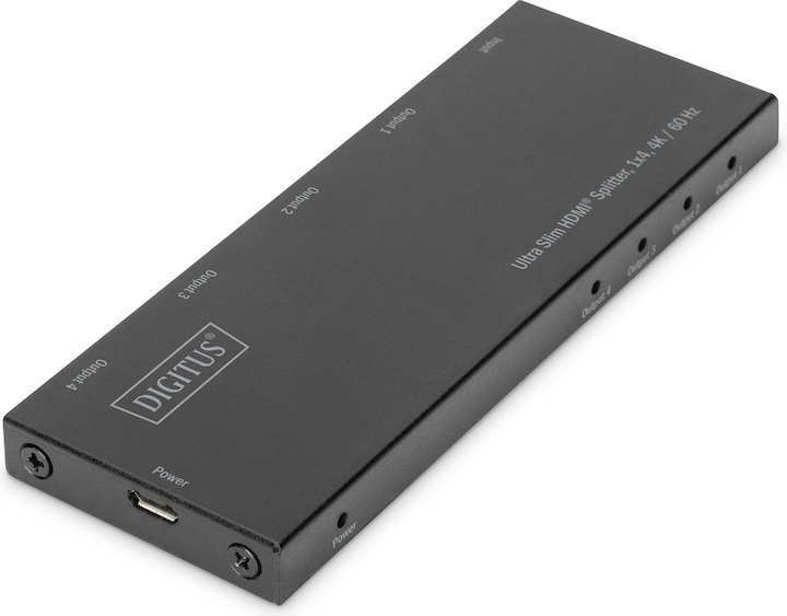 Digitus Ultra Slim HDMI® splitter, 1x4, 4K / 60 Hz