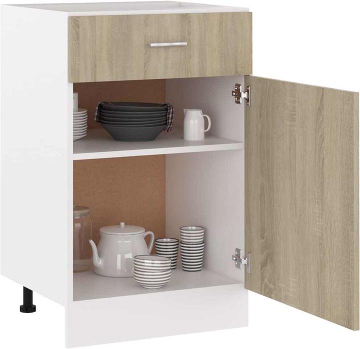 Produktbild vidaXL Nazonor (1x Unterschrank (1 Tür 1 Schublade) 50 cm) (50 x 46 x 81.50 cm)