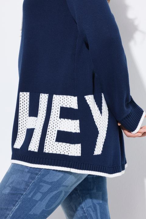 Image du produit Laurasøn Pull à capuche rayé en maille, manches longues (44, 46)