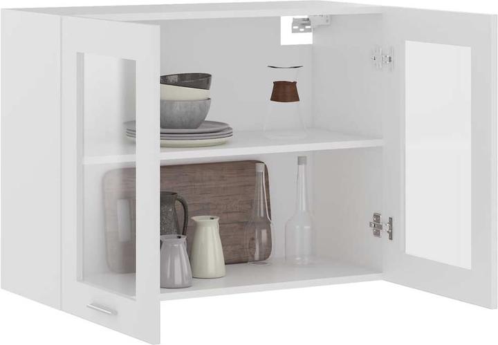 Produktbild vidaXL Allie 1x hanging glass cabinet (2 doors) 80 cm wide 60 cm high (80 x 31 x 60 cm)