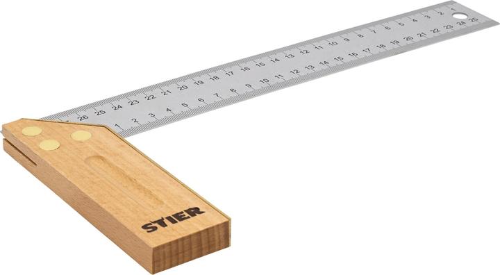 Produktbild Stier Anschlagwinkel Schreinerwinkel Buche 90° / 45° 300 mm