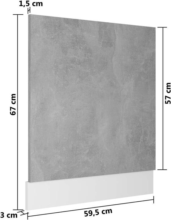 Image du produit vidaXL Nazonor (1x Spülmaschinenblende 60 cm)