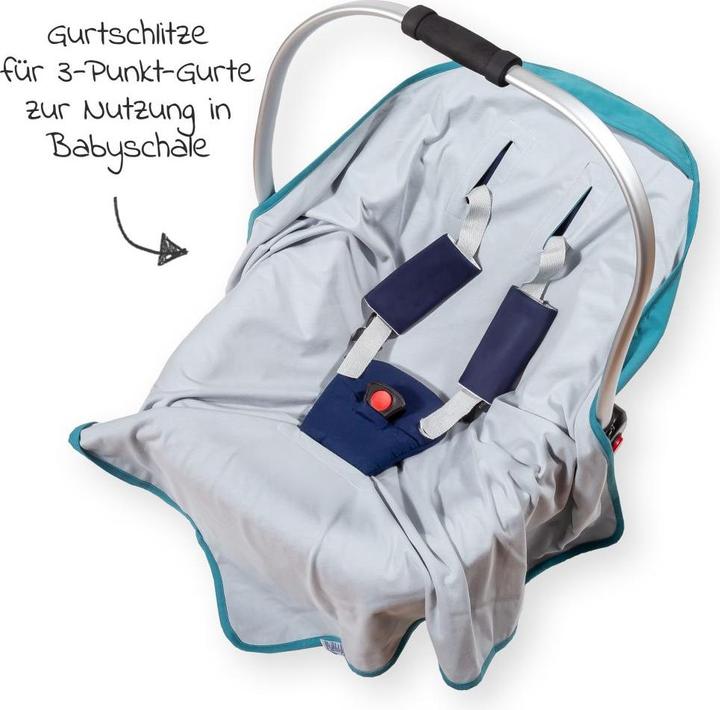 Produktbild Makian Fusssäcke für Babyschalen & Babywannen Einschlagdecke leichte Jerseydecke - für Babyschale