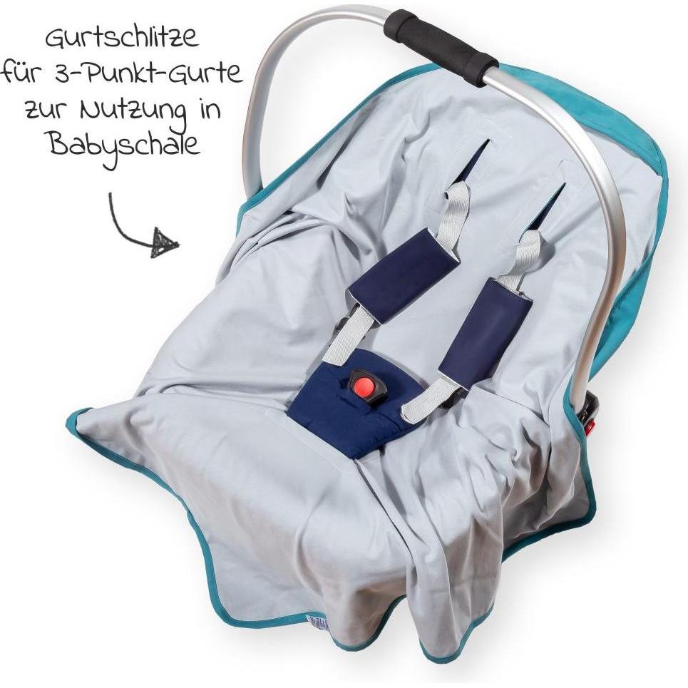 Thumbnail - Makian, Kinderwagen Fusssack, Fusssäcke für Babyschalen & Babywannen Einschlagdecke leichte Jerseydecke - für Babyschale