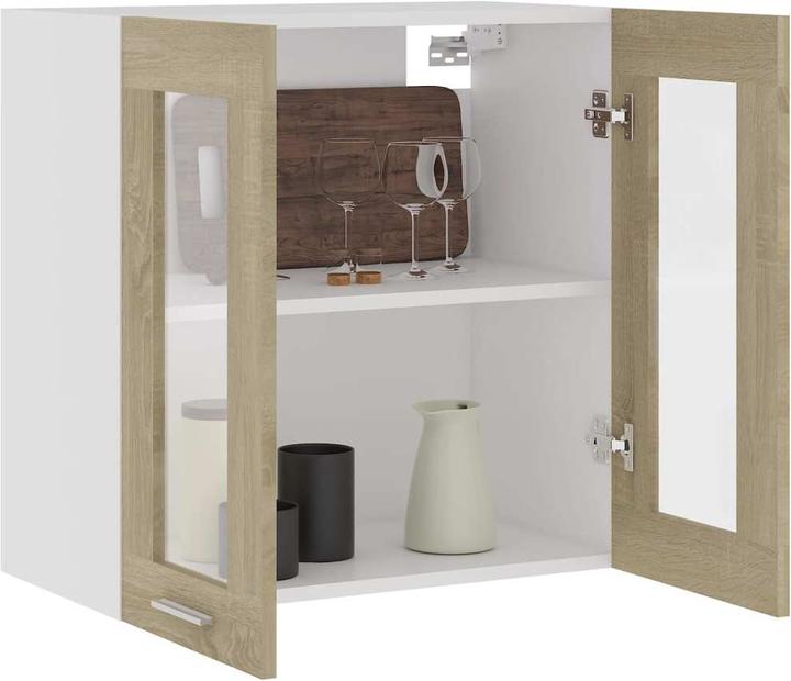 Immagine prodotto vidaXL Allie 1x hanging glass cabinet (2 doors) 60 cm wide 60 cm high (60 x 31 x 60 cm)