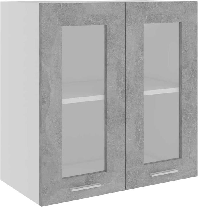 Image du produit vidaXL Nazonor (1x Hängeschrank aus Glas (2 Türen) 60 cm breit, 60 cm hoch) (60 x 31 x 60 cm)