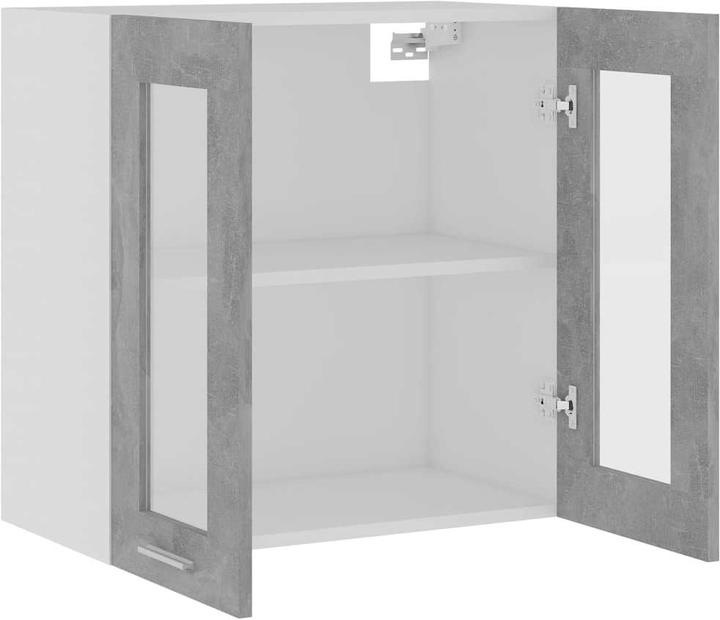 Image du produit vidaXL Nazonor (1x Hängeschrank aus Glas (2 Türen) 60 cm breit, 60 cm hoch) (60 x 31 x 60 cm)